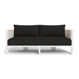 Palm Beach Aluminium 2 Seat Sofa | Aluminium White, Copacabana Midnight, Rope Shell