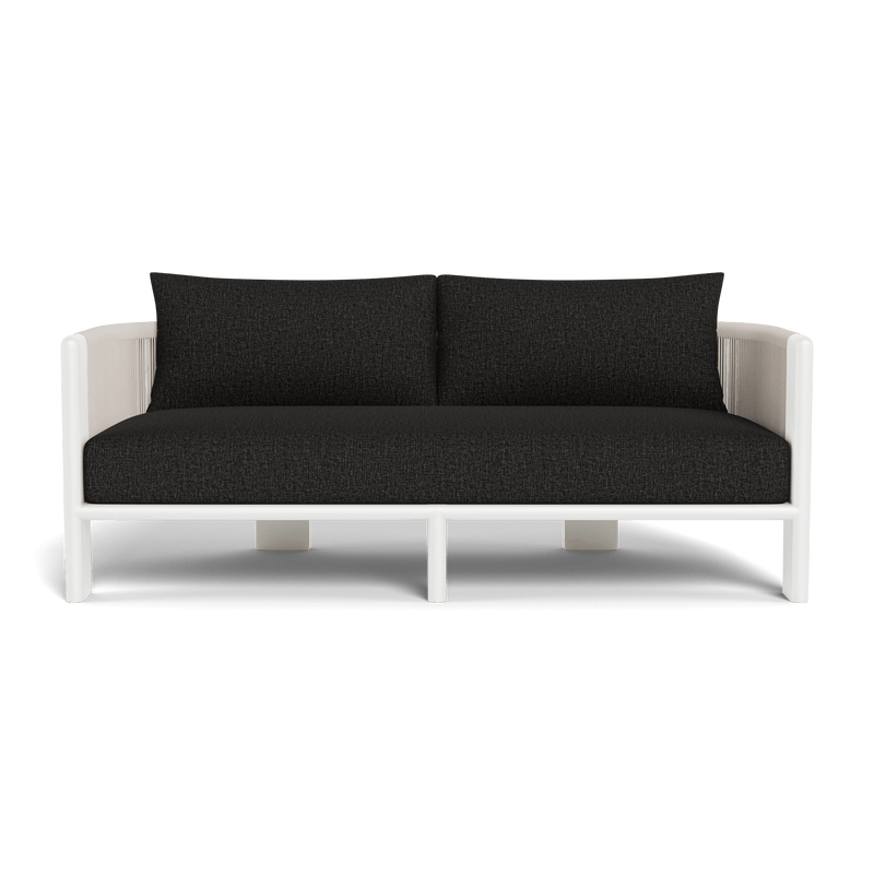 Palm Beach Aluminium 2 Seat Sofa | Aluminium White, Copacabana Midnight, Rope Shell