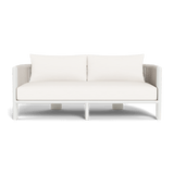 Palm Beach Aluminium 2 Seat Sofa | Aluminium White, Panama Blanco, Rope Shell