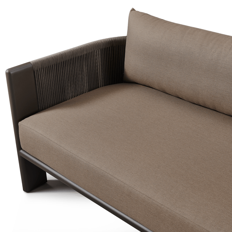 Palm Beach Aluminium 3 Seat Sofa | Aluminium Asteroid, Copacabana Midnight, Rope Dark Grey