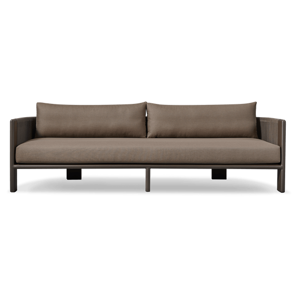 Palm Beach Aluminium 3 Seat Sofa | Aluminium Asteroid, Copacabana Midnight, Rope Dark Grey