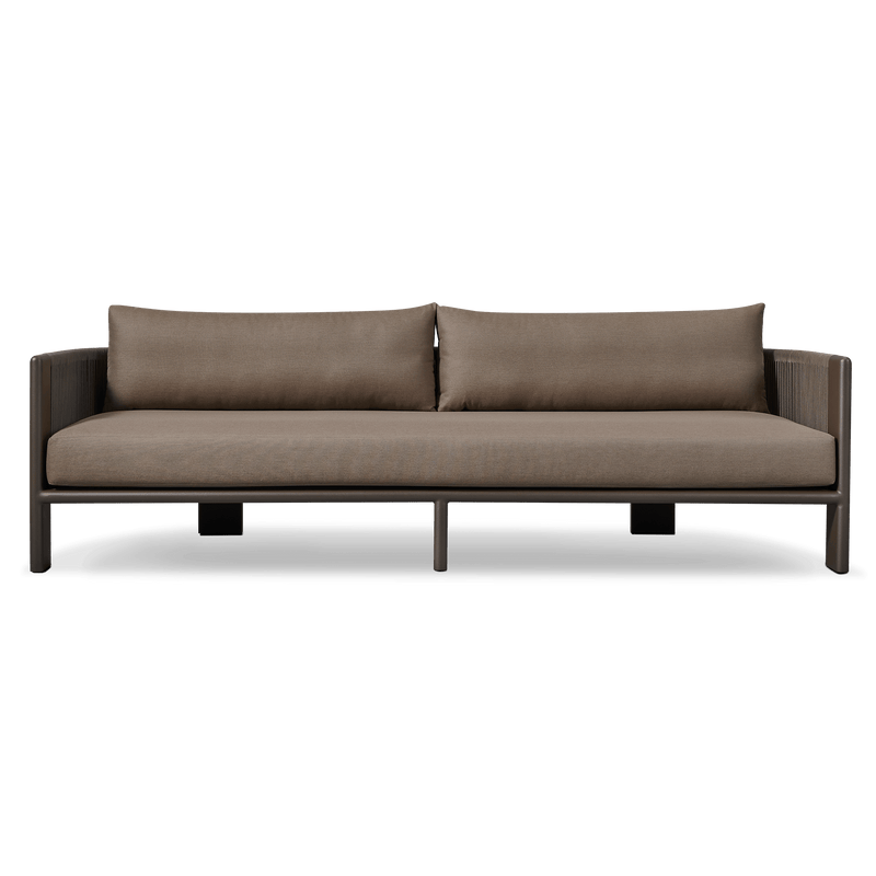 Palm Beach Aluminium 3 Seat Sofa | Aluminium Asteroid, Copacabana Midnight, Rope Dark Grey