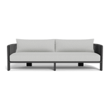 Palm Beach Aluminium 3 Seat Sofa | Aluminium Asteroid, Copacabana Sand, Rope Dark Grey