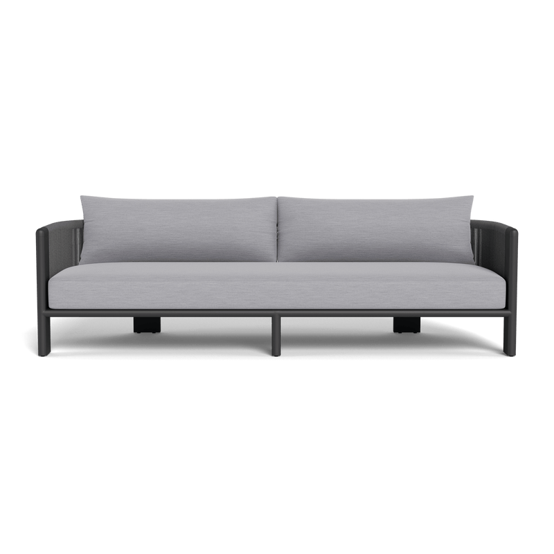 Palm Beach Aluminium 3 Seat Sofa | Aluminium Asteroid, Panama Cloud, Rope Dark Grey