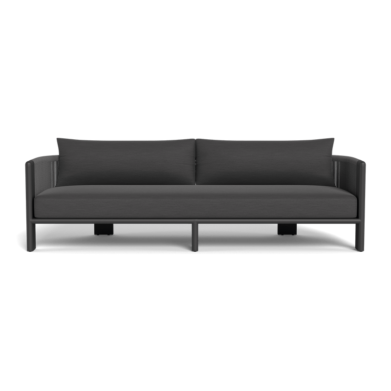 Palm Beach Aluminium 3 Seat Sofa | Aluminium Asteroid, Panama Grafito, Rope Dark Grey