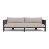 Palm Beach Aluminium 3 Seat Sofa | Aluminium Asteroid, Panama Marble, Rope Dark Grey