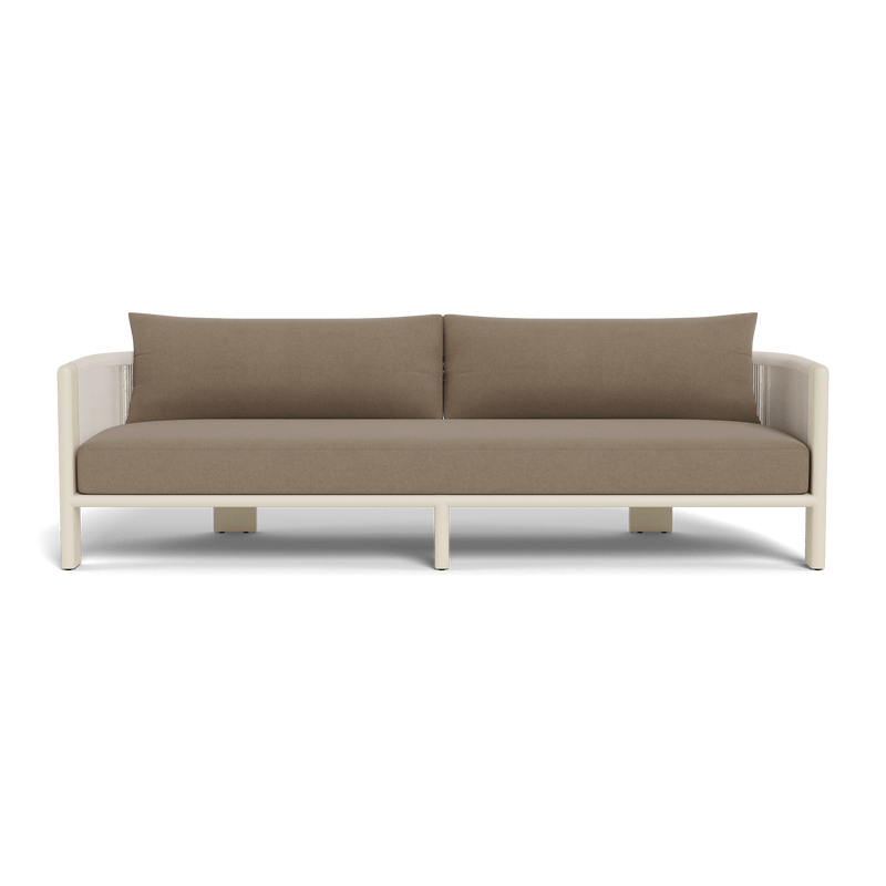 Palm Beach Aluminium 3 Seat Sofa | Aluminium Bone, Panama Coco, Rope Shell