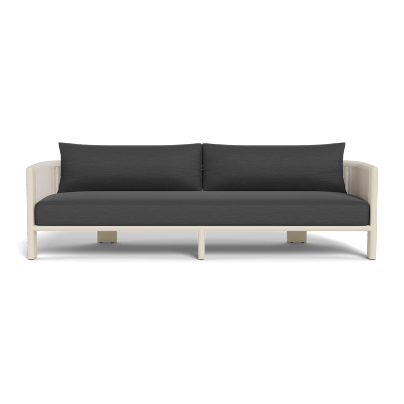 Palm Beach Aluminium 3 Seat Sofa | Aluminium Bone, Panama Grafito, Rope Shell