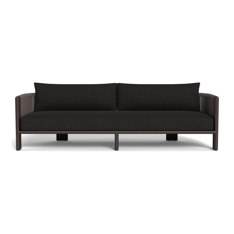 Palm Beach Aluminium 3 Seat Sofa | Aluminium Bronze, Copacabana Midnight, Rope Umber