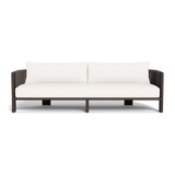 Palm Beach Aluminium 3 Seat Sofa | Aluminium Bronze, Panama Blanco, Rope Umber