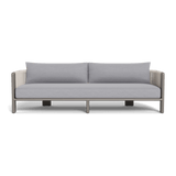 Palm Beach Aluminium 3 Seat Sofa | Aluminium Taupe, Panama Cloud, Rope Shell