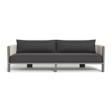 Palm Beach Aluminium 3 Seat Sofa | Aluminium Taupe, Panama Grafito, Rope Shell