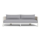 Palm Beach Aluminium 3 Seat Sofa | Aluminium White, Panama Cloud, Rope Shell