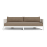 Palm Beach Aluminium 3 Seat Sofa | Aluminium White, Panama Coco, Rope Shell