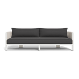 Palm Beach Aluminium 3 Seat Sofa | Aluminium White, Panama Grafito, Rope Shell