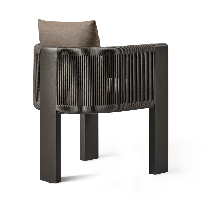 Palm Beach Aluminium Dining Chair | Aluminium Asteroid, Copacabana Midnight, Rope Dark Grey