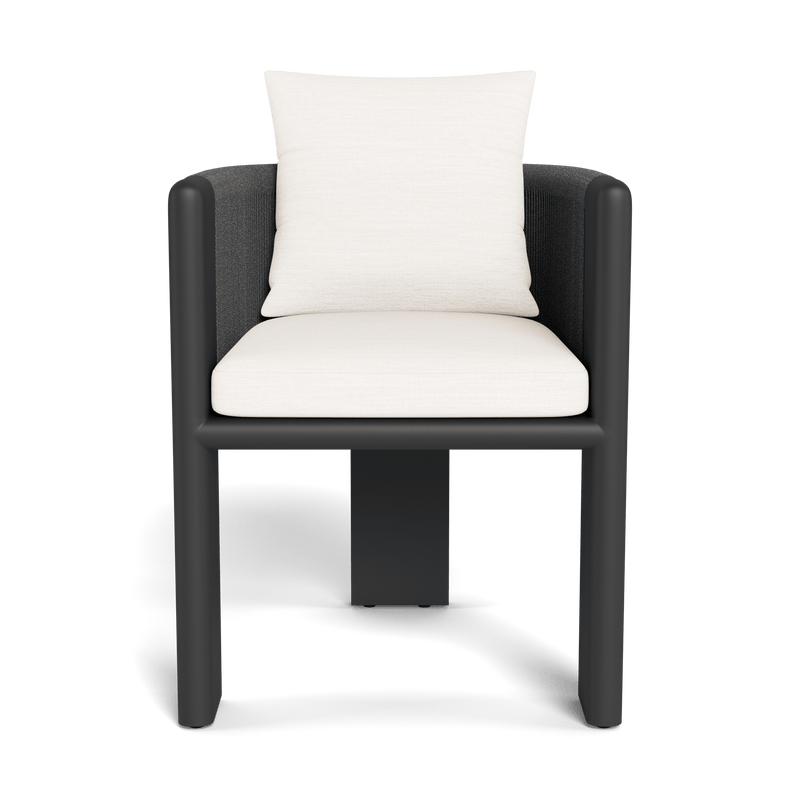 Palm Beach Aluminium Dining Chair | Aluminium Asteroid, Panama Blanco, Rope Dark Grey