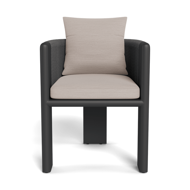 Palm Beach Aluminium Dining Chair | Aluminium Asteroid, Panama Marble, Rope Dark Grey