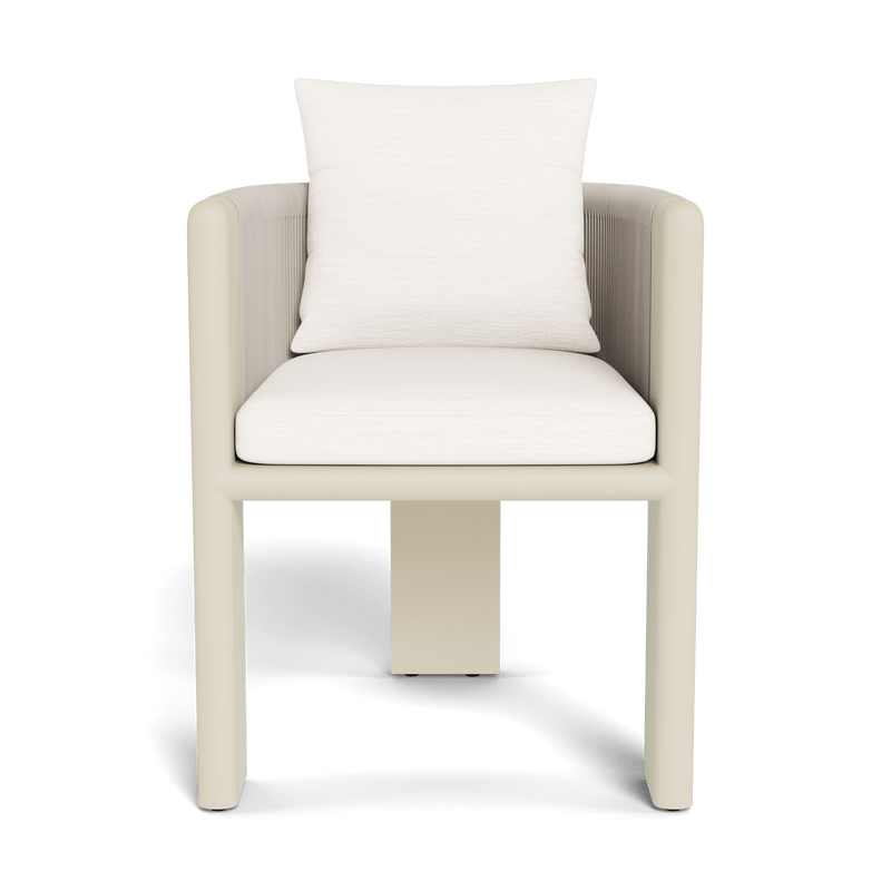 Palm Beach Aluminium Dining Chair | Aluminium Bone, Panama Blanco, Rope Shell