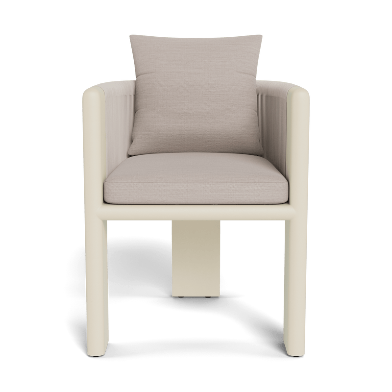 Palm Beach Aluminium Dining Chair | Aluminium Bone, Panama Marble, Rope Shell