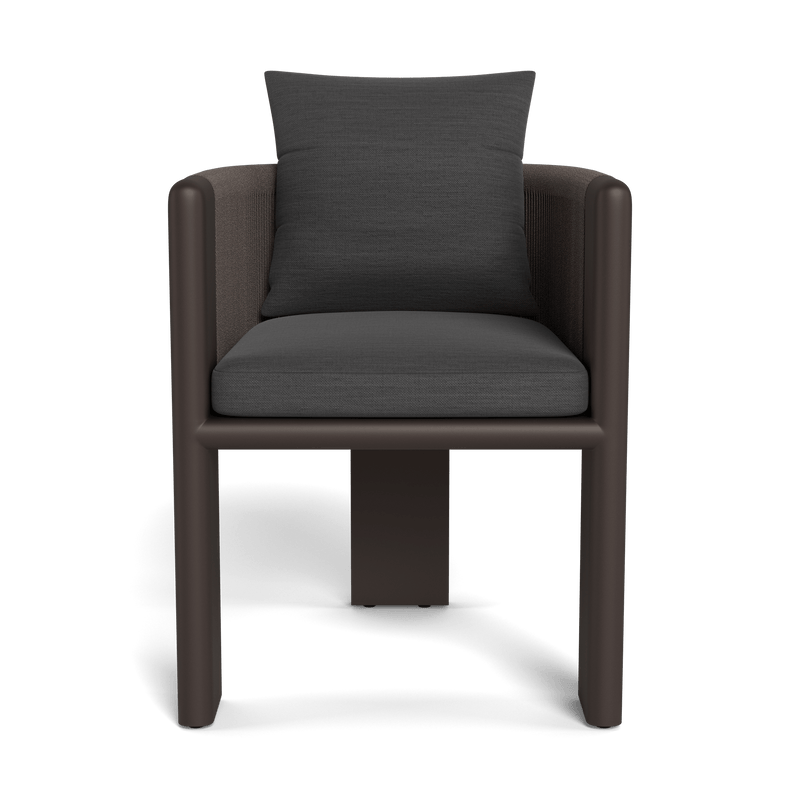 Palm Beach Aluminium Dining Chair | Aluminium Bronze, Panama Grafito, Rope Umber