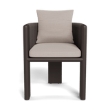 Palm Beach Aluminium Dining Chair | Aluminium Bronze, Panama Marble, Rope Umber