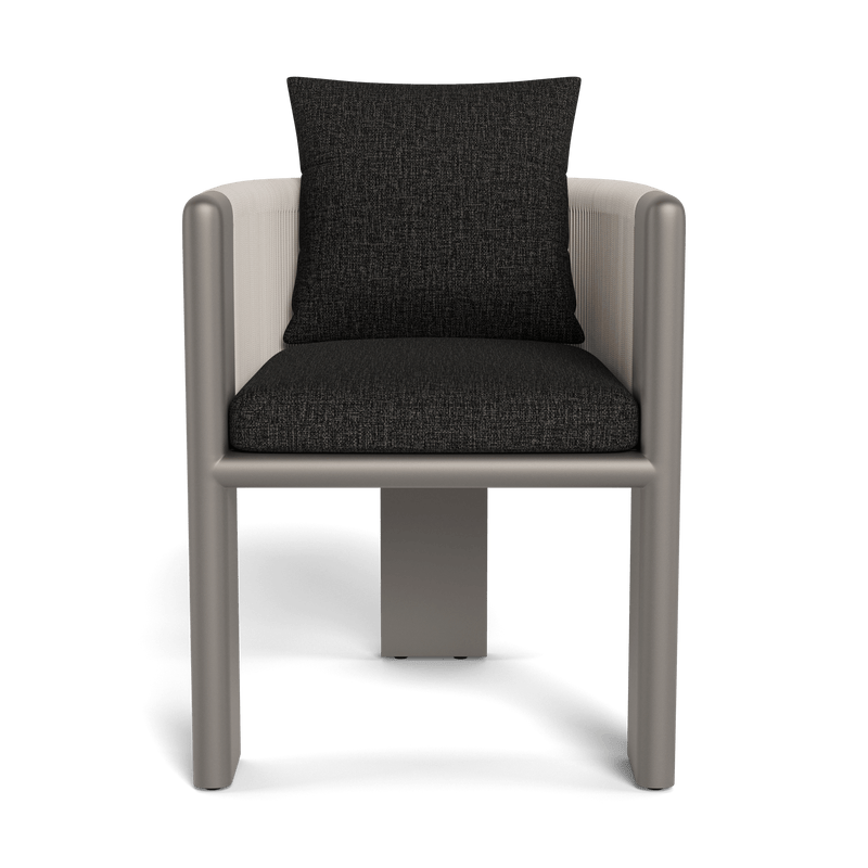 Palm Beach Aluminium Dining Chair | Aluminium Taupe, Copacabana Midnight, Rope Shell