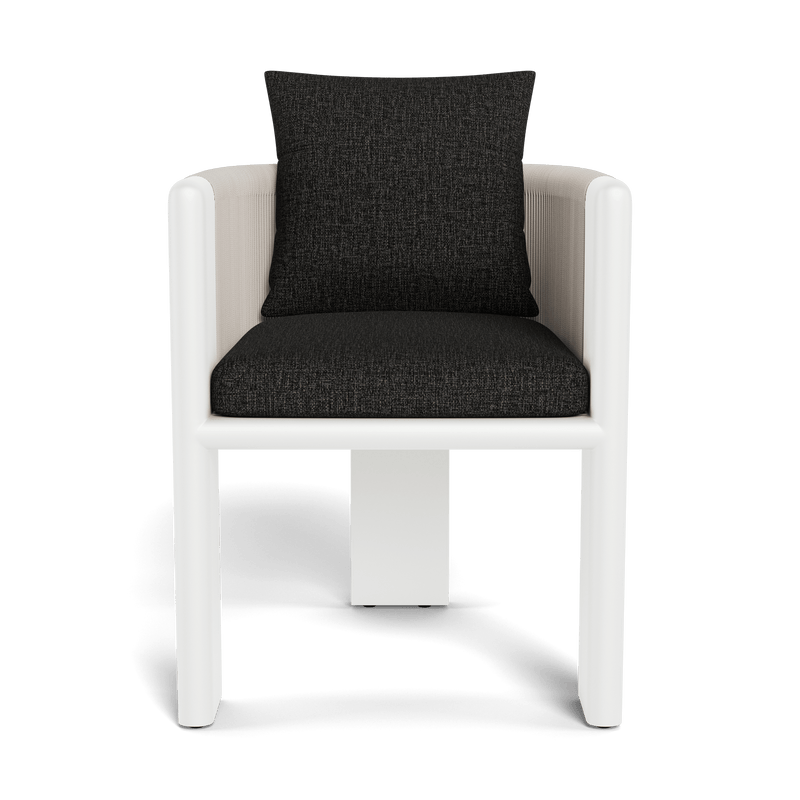 Palm Beach Aluminium Dining Chair | Aluminium White, Copacabana Midnight, Rope Shell