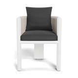 Palm Beach Aluminium Dining Chair | Aluminium White, Panama Grafito, Rope Shell