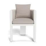 Palm Beach Aluminium Dining Chair | Aluminium White, Panama Marble, Rope Shell