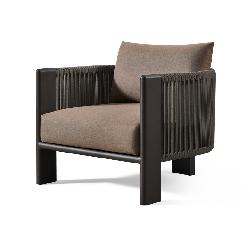 Palm Beach Aluminium Lounge Chair | Aluminium Asteroid, Copacabana Midnight, Rope Dark Grey