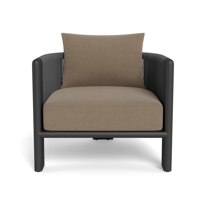 Palm Beach Aluminium Lounge Chair | Aluminium Asteroid, Panama Coco, Rope Dark Grey