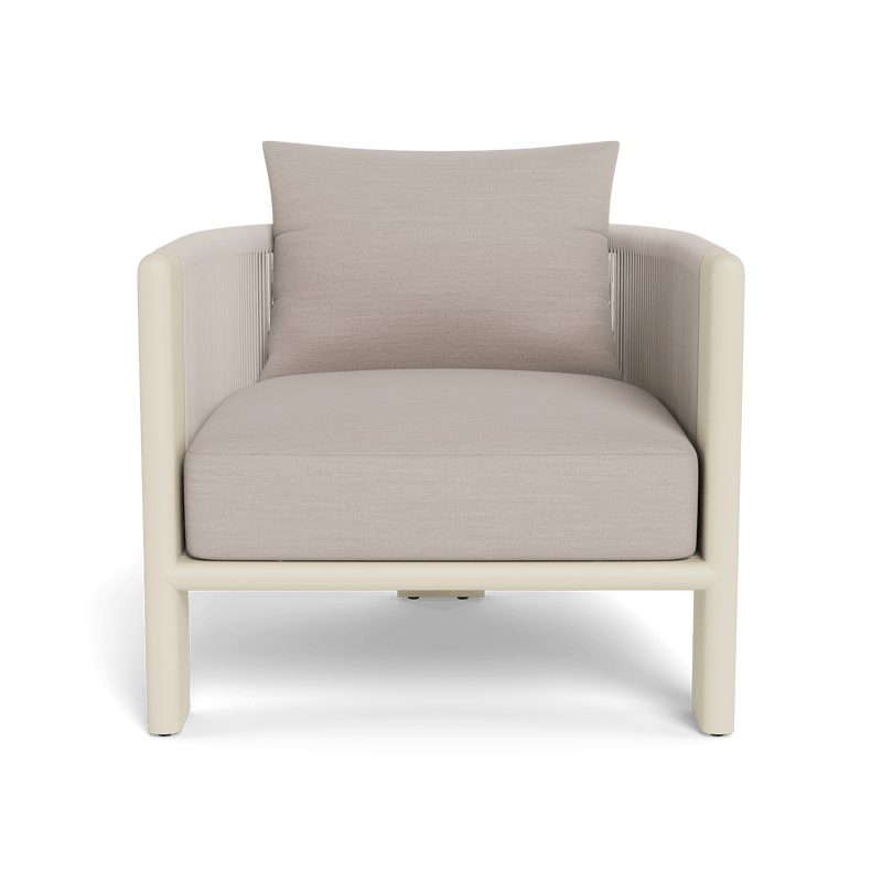 Palm Beach Aluminium Lounge Chair | Aluminium Bone, Panama Marble, Rope Shell