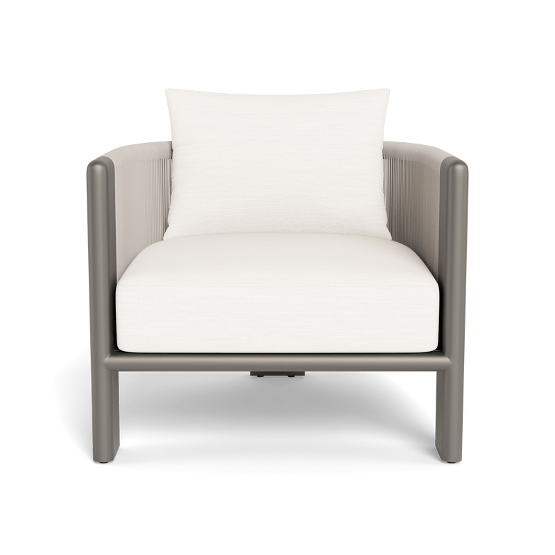 Palm Beach Aluminium Lounge Chair | Aluminium Taupe, Panama Blanco, Rope Shell