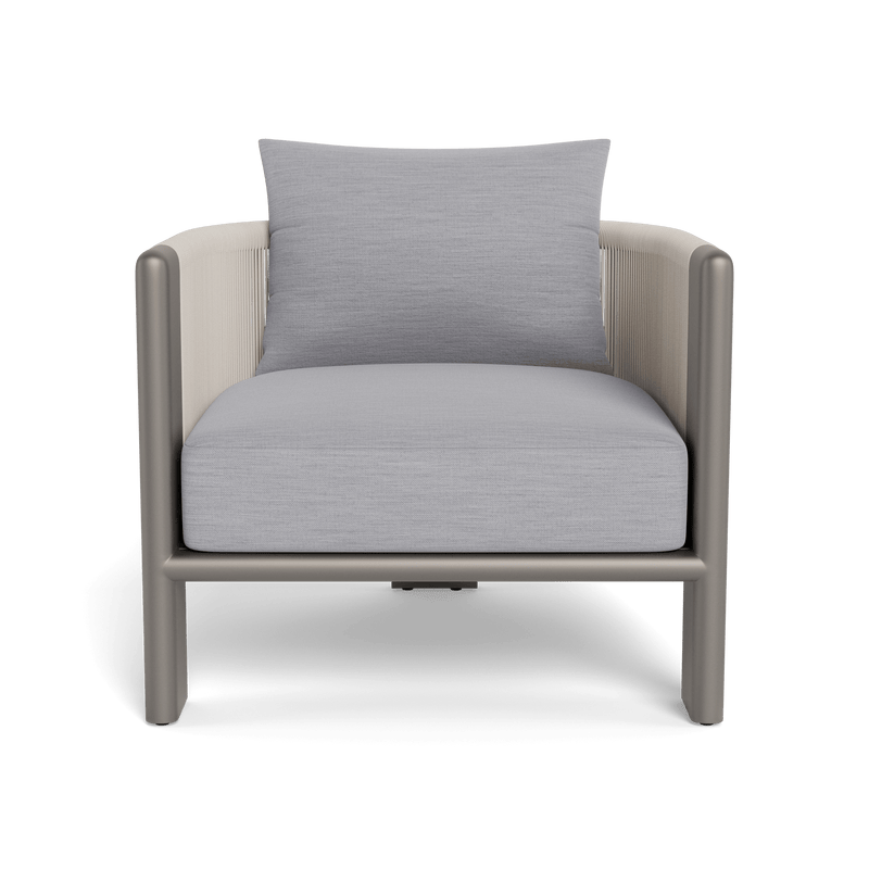 Palm Beach Aluminium Lounge Chair | Aluminium Taupe, Panama Cloud, Rope Shell