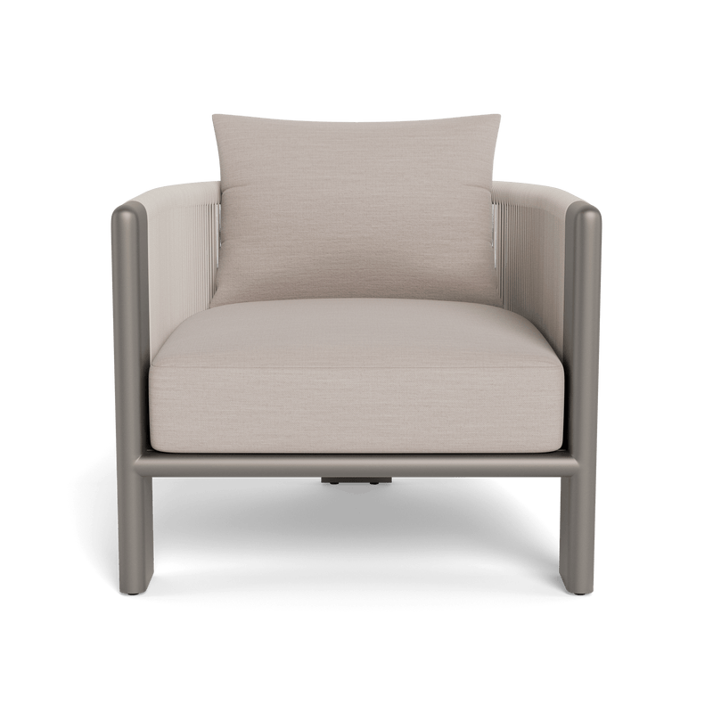 Palm Beach Aluminium Lounge Chair | Aluminium Taupe, Panama Marble, Rope Shell