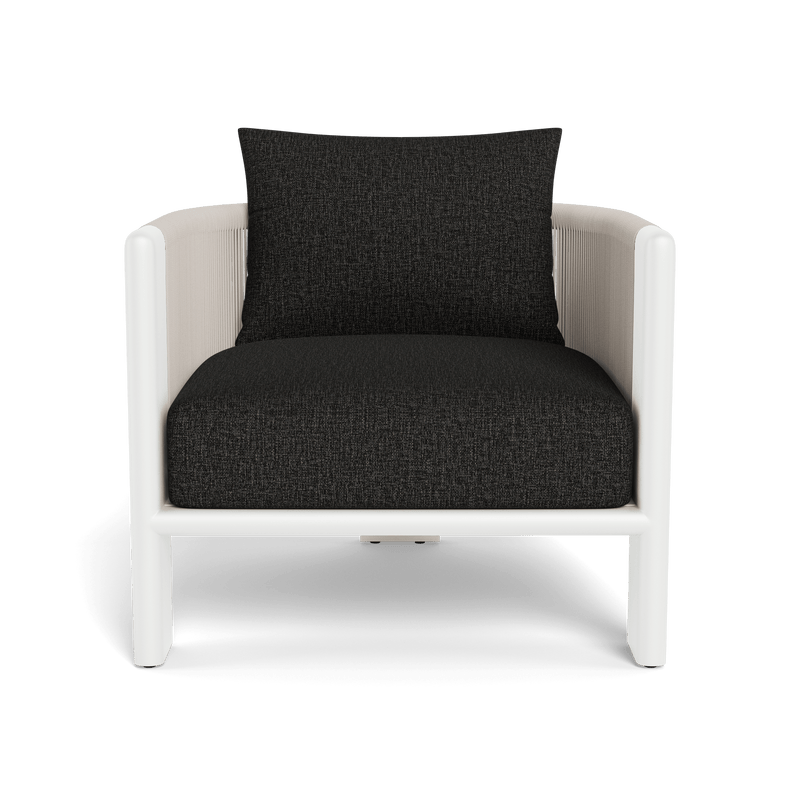 Palm Beach Aluminium Lounge Chair | Aluminium White, Copacabana Midnight, Rope Shell