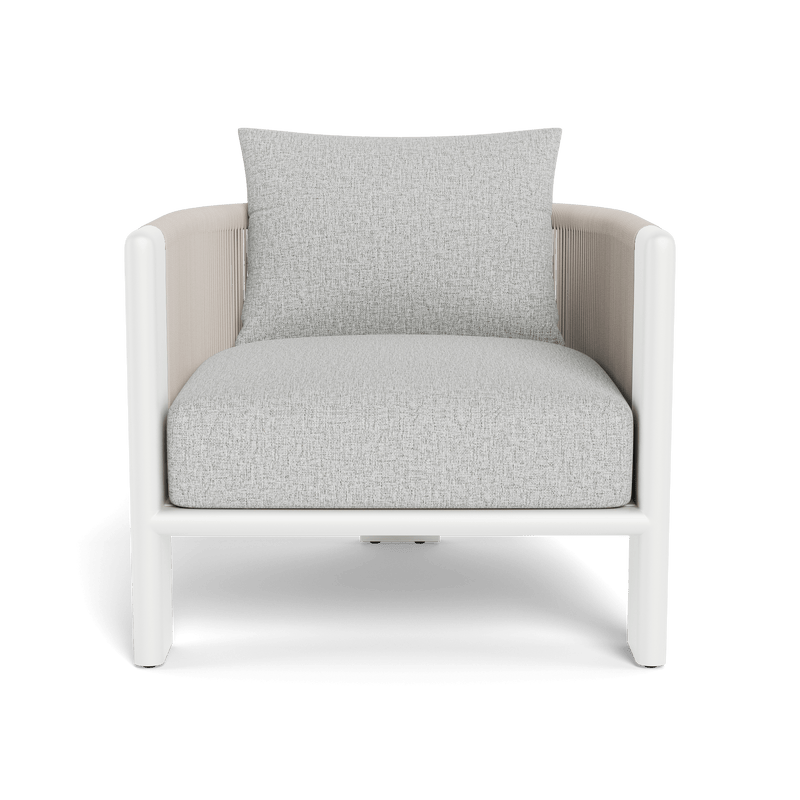 Palm Beach Aluminium Lounge Chair | Aluminium White, Copacabana Sand, Rope Shell