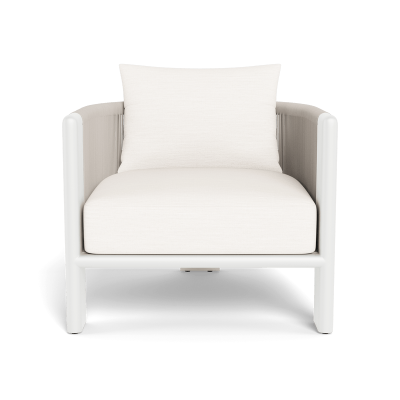 Palm Beach Aluminium Lounge Chair | Aluminium White, Panama Blanco, Rope Shell