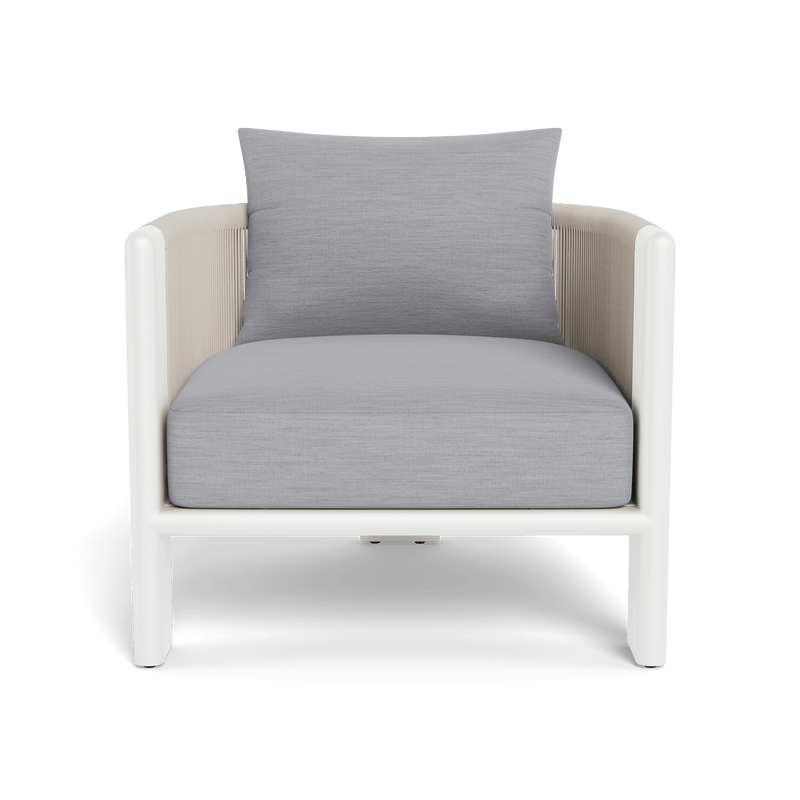 Palm Beach Aluminium Lounge Chair | Aluminium White, Panama Cloud, Rope Shell