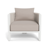 Palm Beach Aluminium Lounge Chair | Aluminium White, Panama Marble, Rope Shell