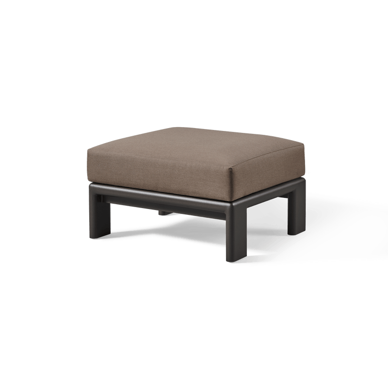 Palm Beach Aluminium Ottoman | Aluminium Asteroid, Copacabana Midnight,