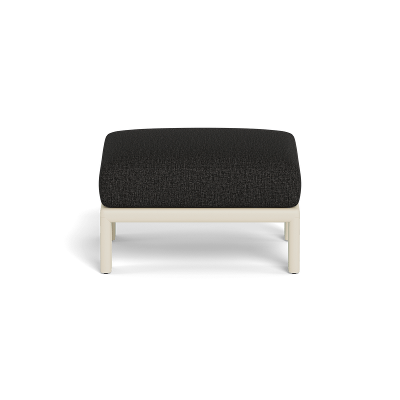 Palm Beach Aluminium Ottoman | Aluminium Bone, Copacabana Midnight,