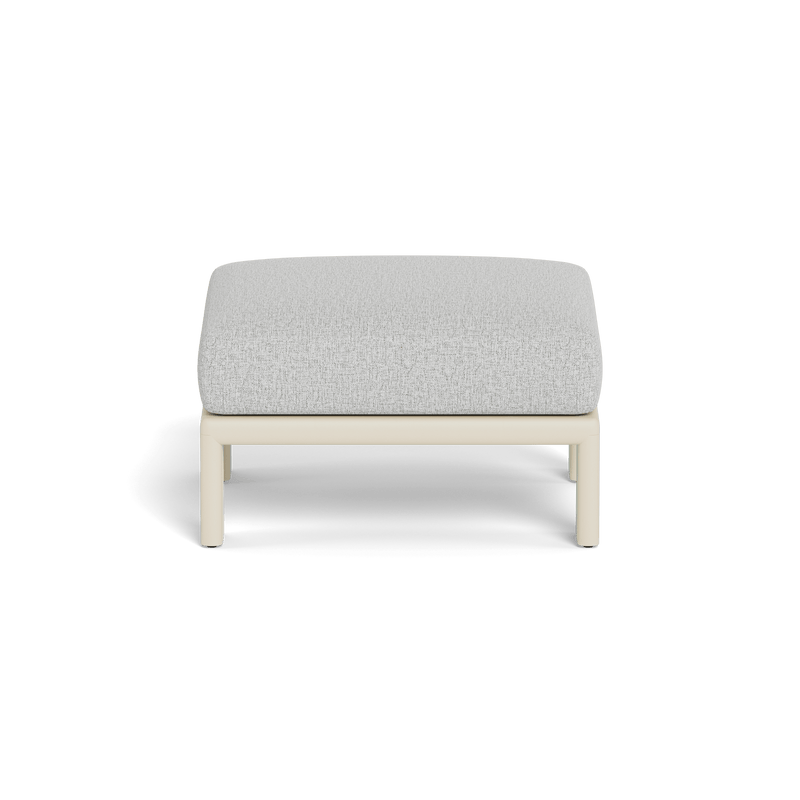 Palm Beach Aluminium Ottoman | Aluminium Bone, Copacabana Sand,