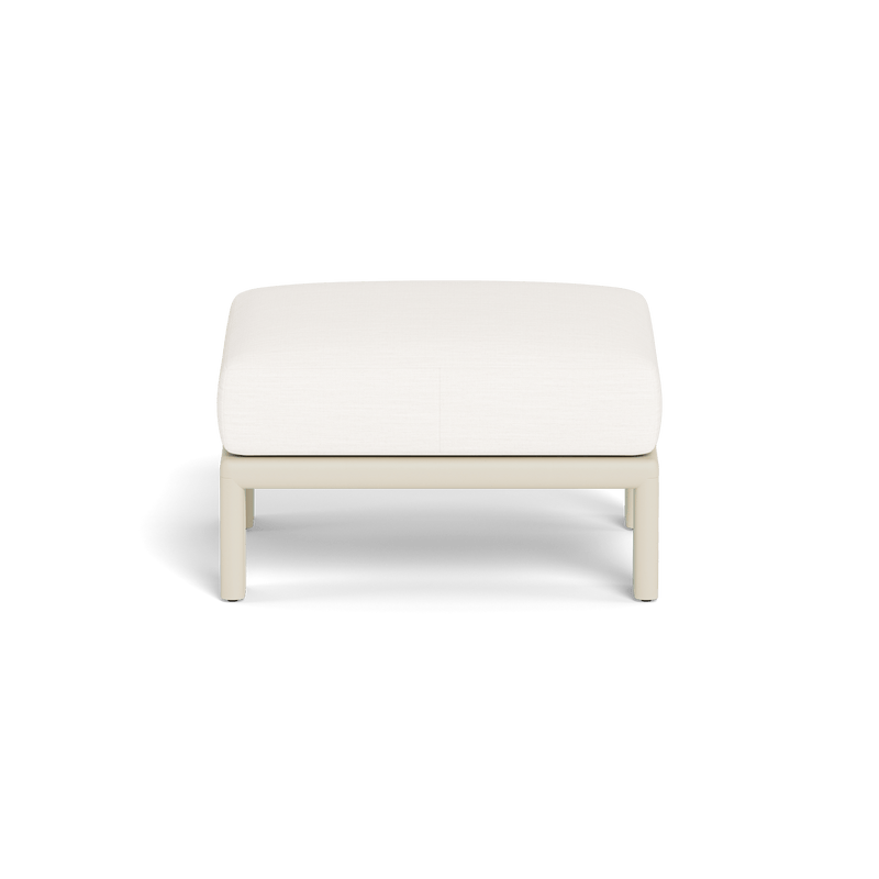 Palm Beach Aluminium Ottoman | Aluminium Bone, Panama Blanco,