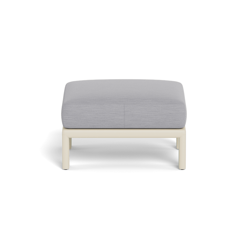 Palm Beach Aluminium Ottoman | Aluminium Bone, Panama Cloud,