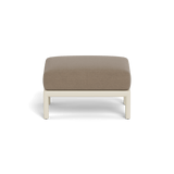 Palm Beach Aluminium Ottoman | Aluminium Bone, Panama Coco,