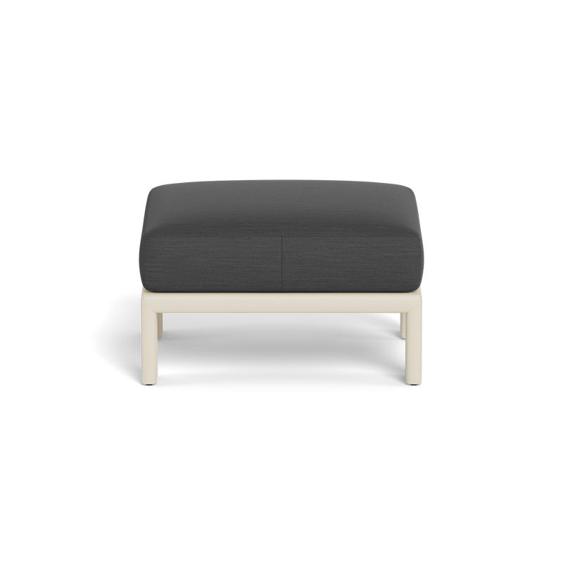 Palm Beach Aluminium Ottoman | Aluminium Bone, Panama Grafito,