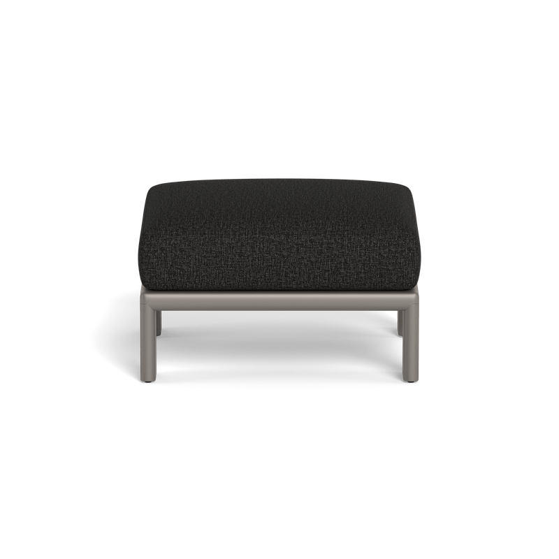 Palm Beach Aluminium Ottoman | Aluminium Taupe, Copacabana Midnight,