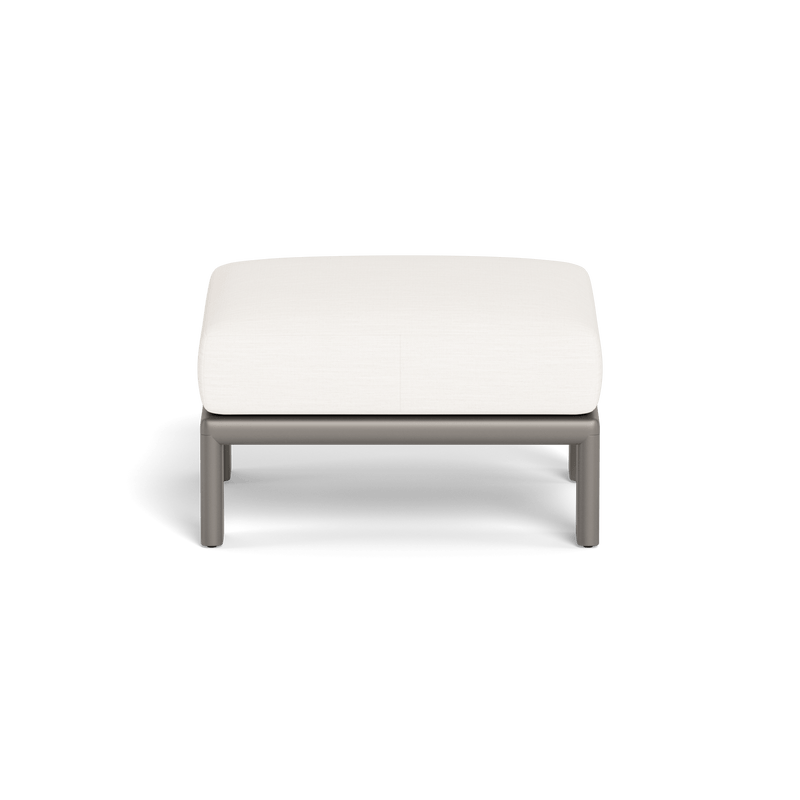 Palm Beach Aluminium Ottoman | Aluminium Taupe, Panama Blanco,